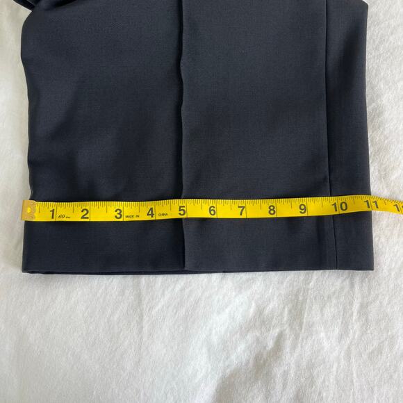 J. Crew NWT Collection Full Length Wide Leg Black Tuxedo 100% Italian Wool pants - Picture 12 of 15